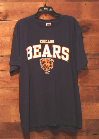 Men's T-Shirt Chicago Bears Navy with Orange Bear and Writing on Front, Hester #23 on Back