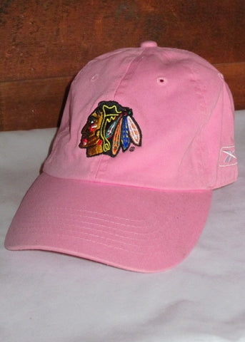 Hat Women's Blackhawks Pink with Native Head Logo