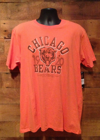 Men's T-Shirt Chicago Bears Orange with Navy Bear Logo