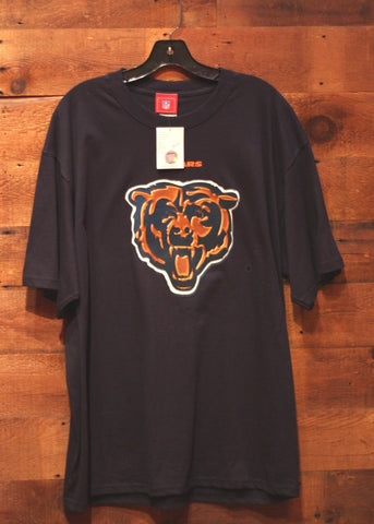 Men's T-Shirt Chicago Bears Navy with Orange Bear Logo